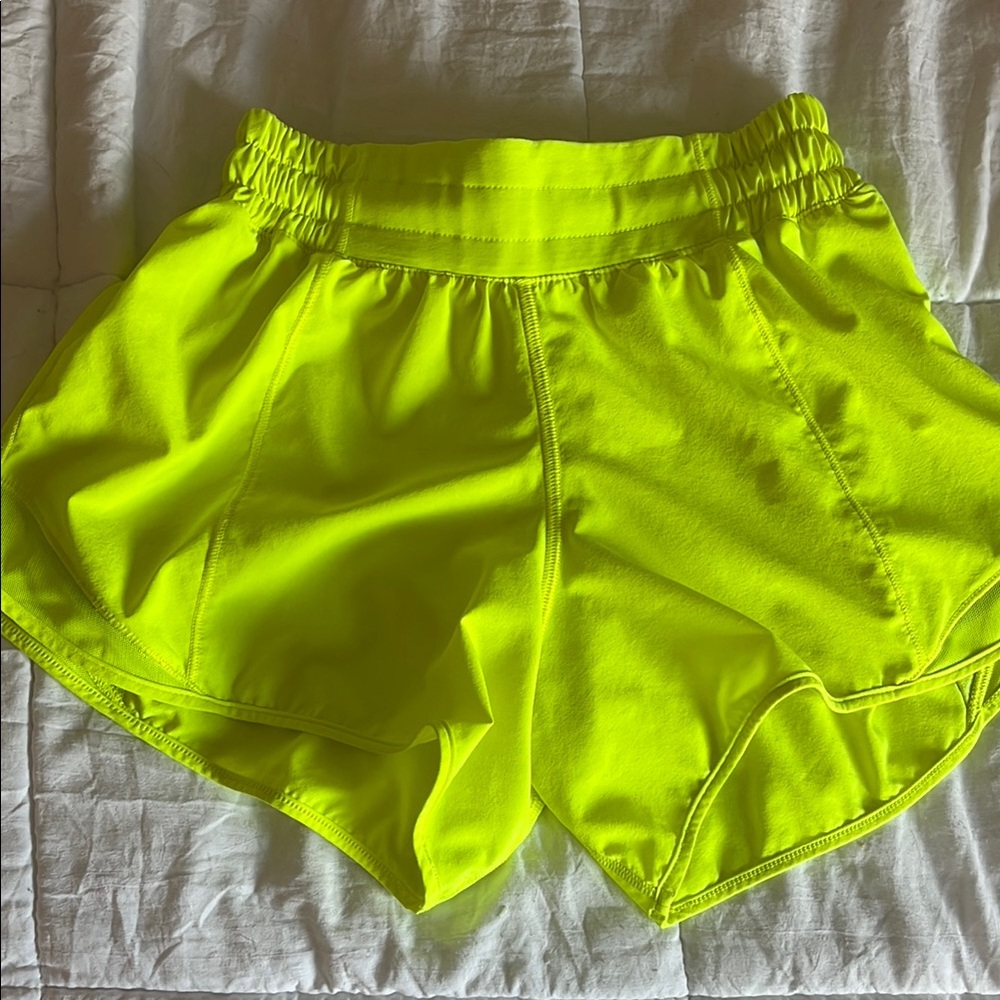 Neon Yellow Lululemon  Shorts